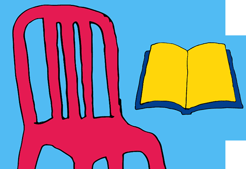 Acervo - cadeira e livro